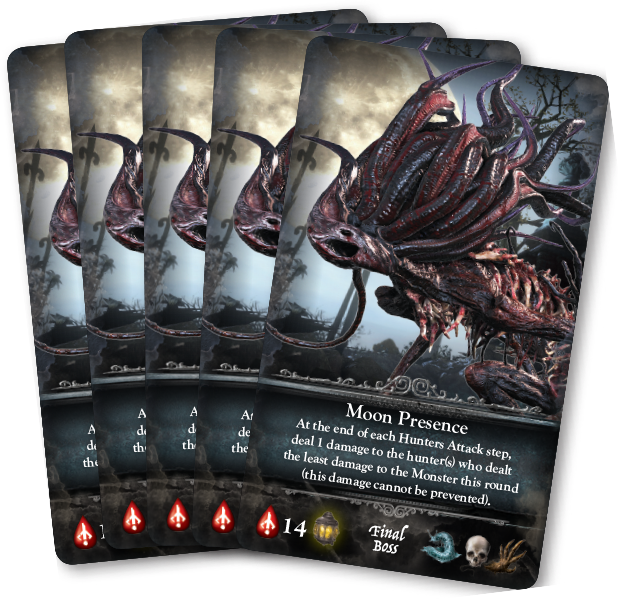 The Hunter's Nightmare, @cmongames Has A Bloodborne - Bloodborne Card Game Moon Presence (622x599), Png Download
