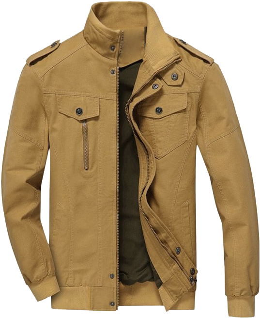 Newchic M-6xl Casual Military Style Cotton Jackets (558x744), Png Download