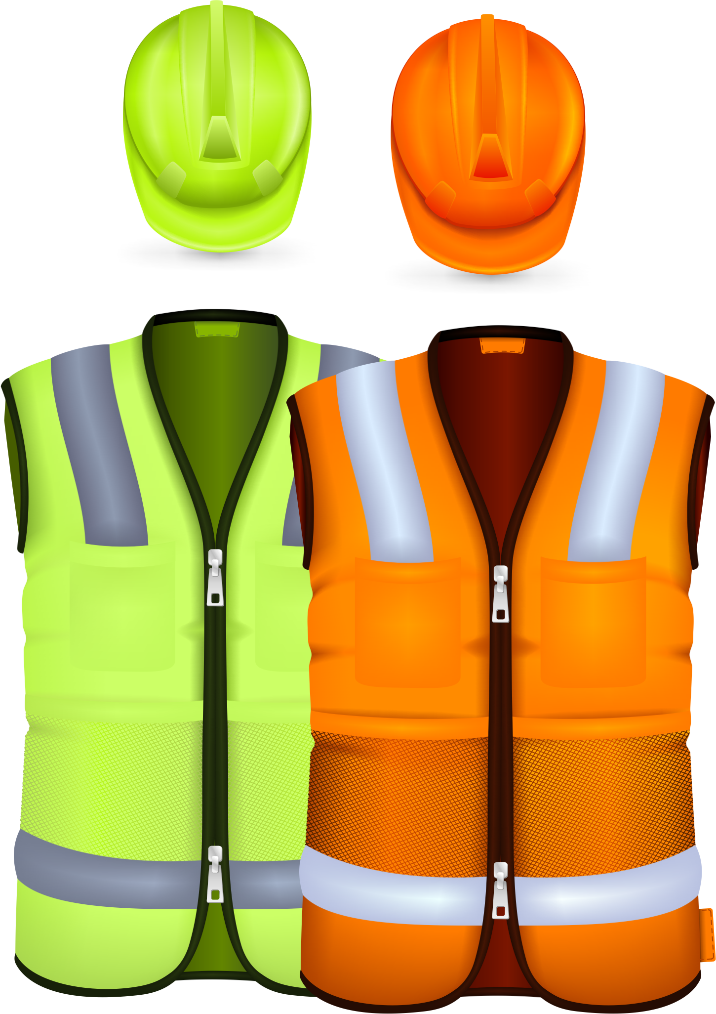 Safety Helmets - Safety Vest 3d Model (1450x2052), Png Download