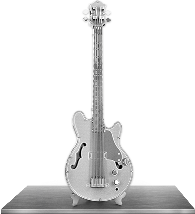 Picture Of Electric Bass Guitar - Fascinations Metal Earth Instruments Electric Bass (440x440), Png Download