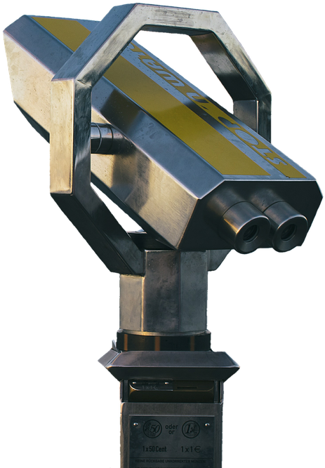 Viewpoint, Telescope, Binoculars, Lookout - Iron (871x720), Png Download