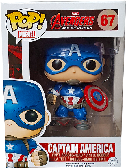 Avengers Age Of Ultron - Funko Capitan America 67 (600x600), Png Download