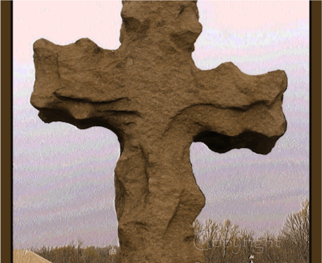 Louden Park Cemetery Rugged Cross Stonefield Reverie - Cross (1368x855), Png Download