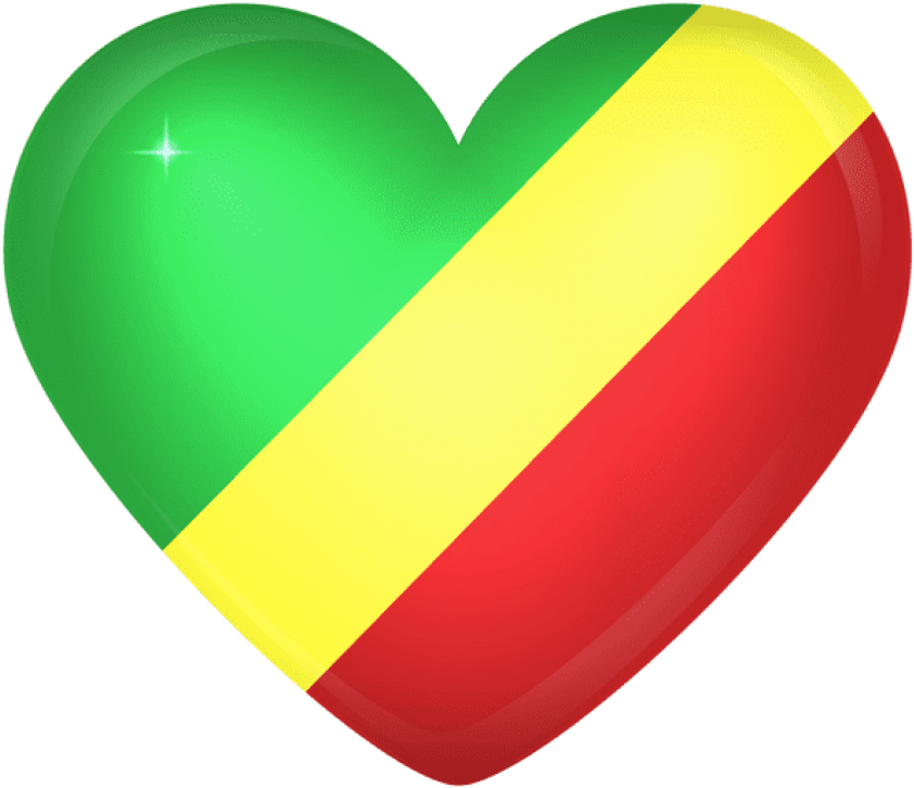 Free Png Download Republic Of The Congo Large Heart - Heart (850x733), Png Download
