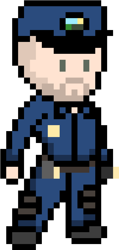 Prison Guard - Prison Guard Pixel Art (440x880), Png Download