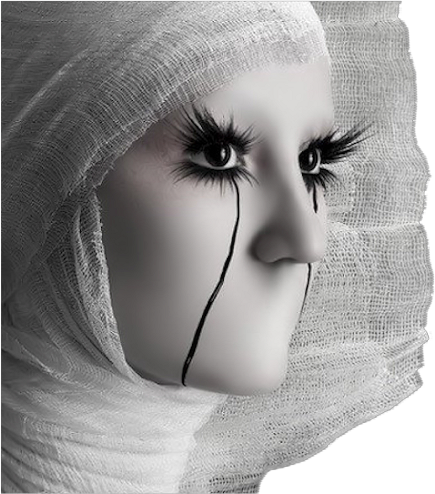 Face Sticker - Cry Goth (1024x1042), Png Download