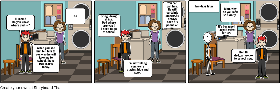 The Dumb Father - Cartoon (1164x385), Png Download