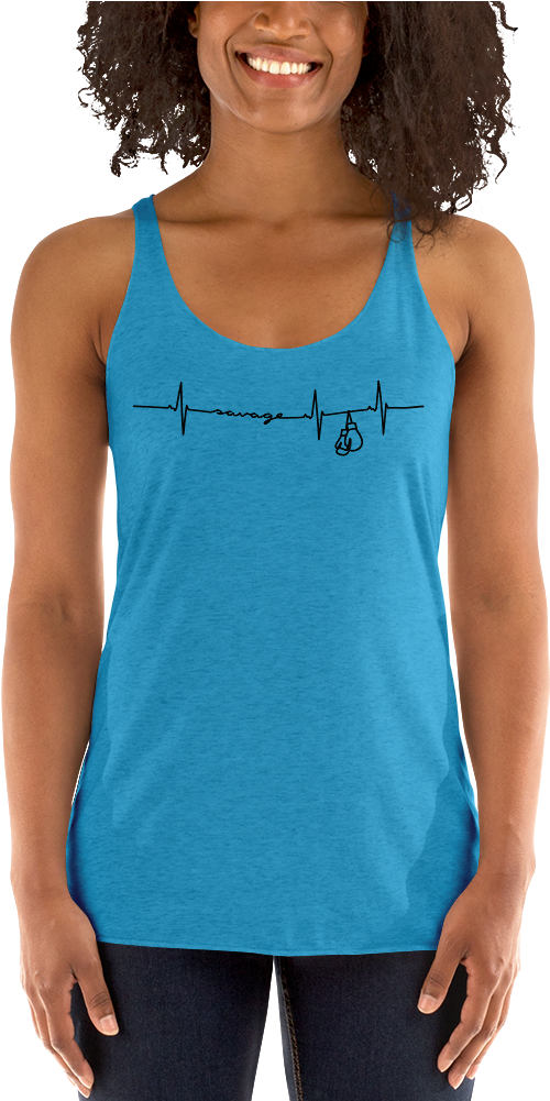 Pulse Logo Mockup Front Womens Vintage Turquoise - Sleeveless Shirt (1000x1000), Png Download