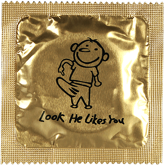 Latex Condom - Label (945x709), Png Download