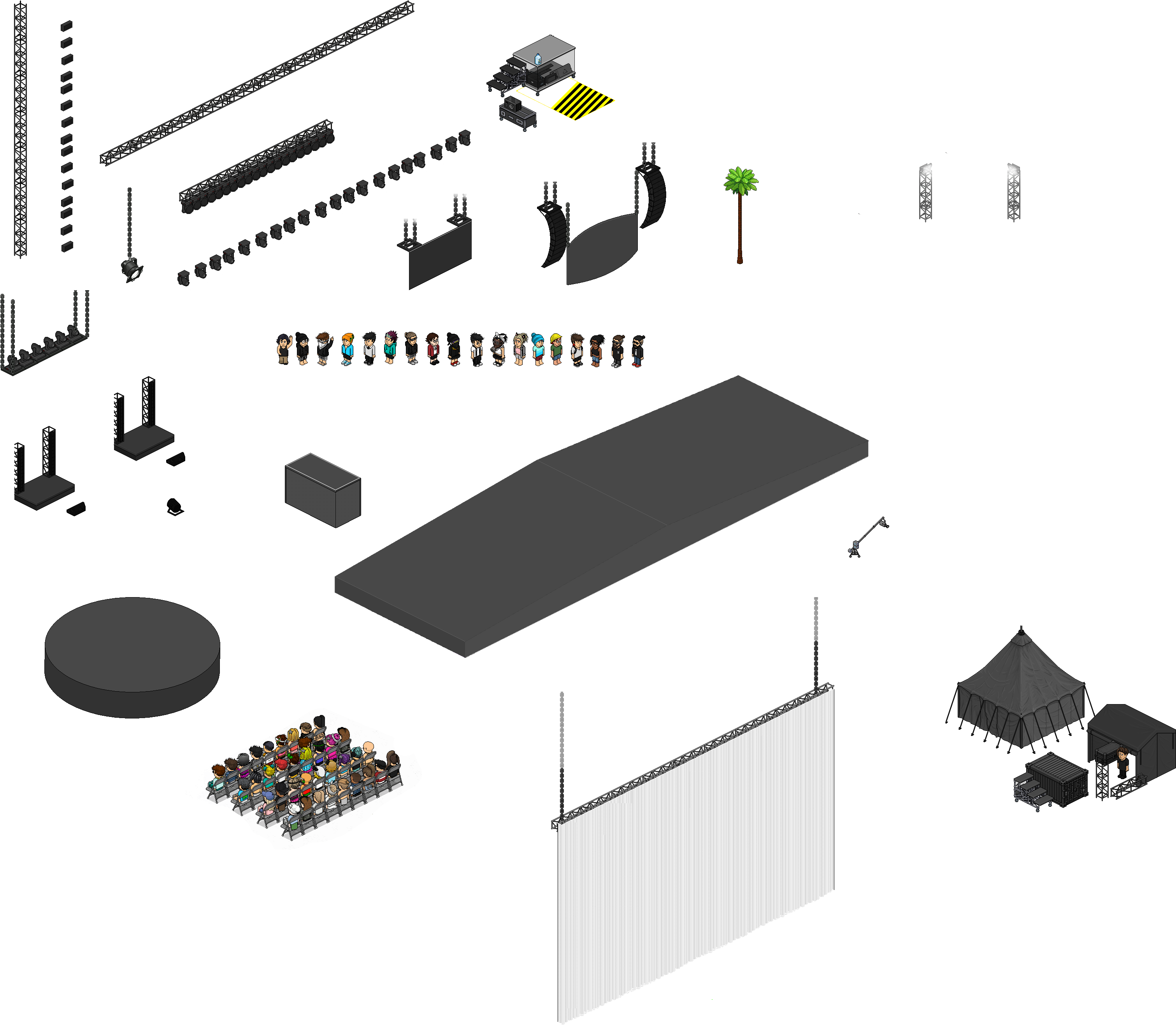 Pack De Habbo Visa Nuevo Actualizado 2017 - Roof (3729x2770), Png Download