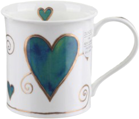 Dunoon Blue Heart - Mug (750x750), Png Download