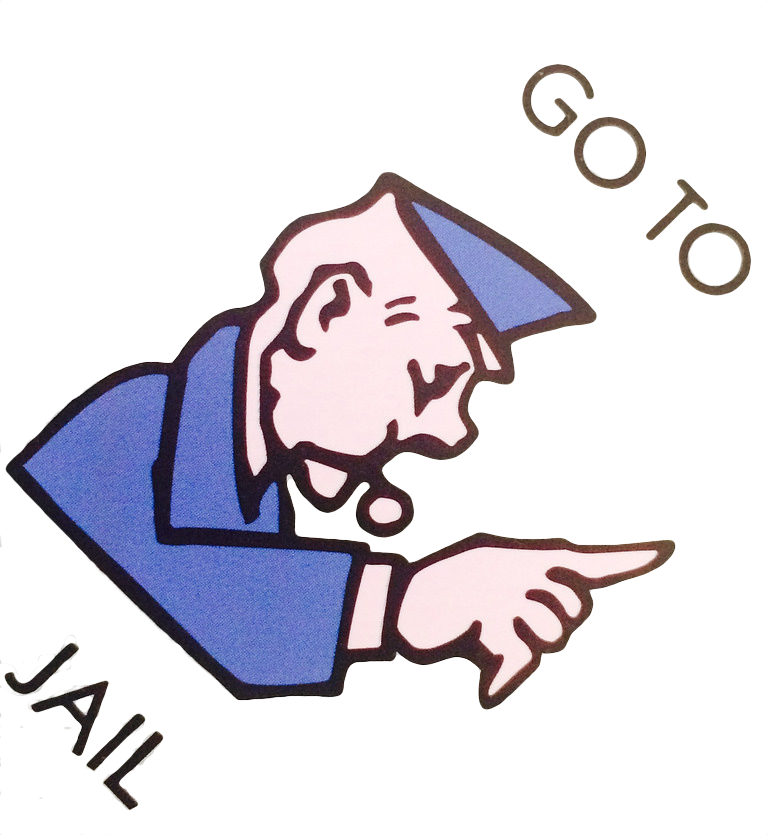 Criminal Clipart Monopoly Jail - Go To Jail Monopoly Clip Art (768x835), Png Download