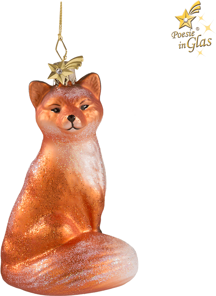 Sitting Fox - Bear Christmas Baubles (1000x1000), Png Download