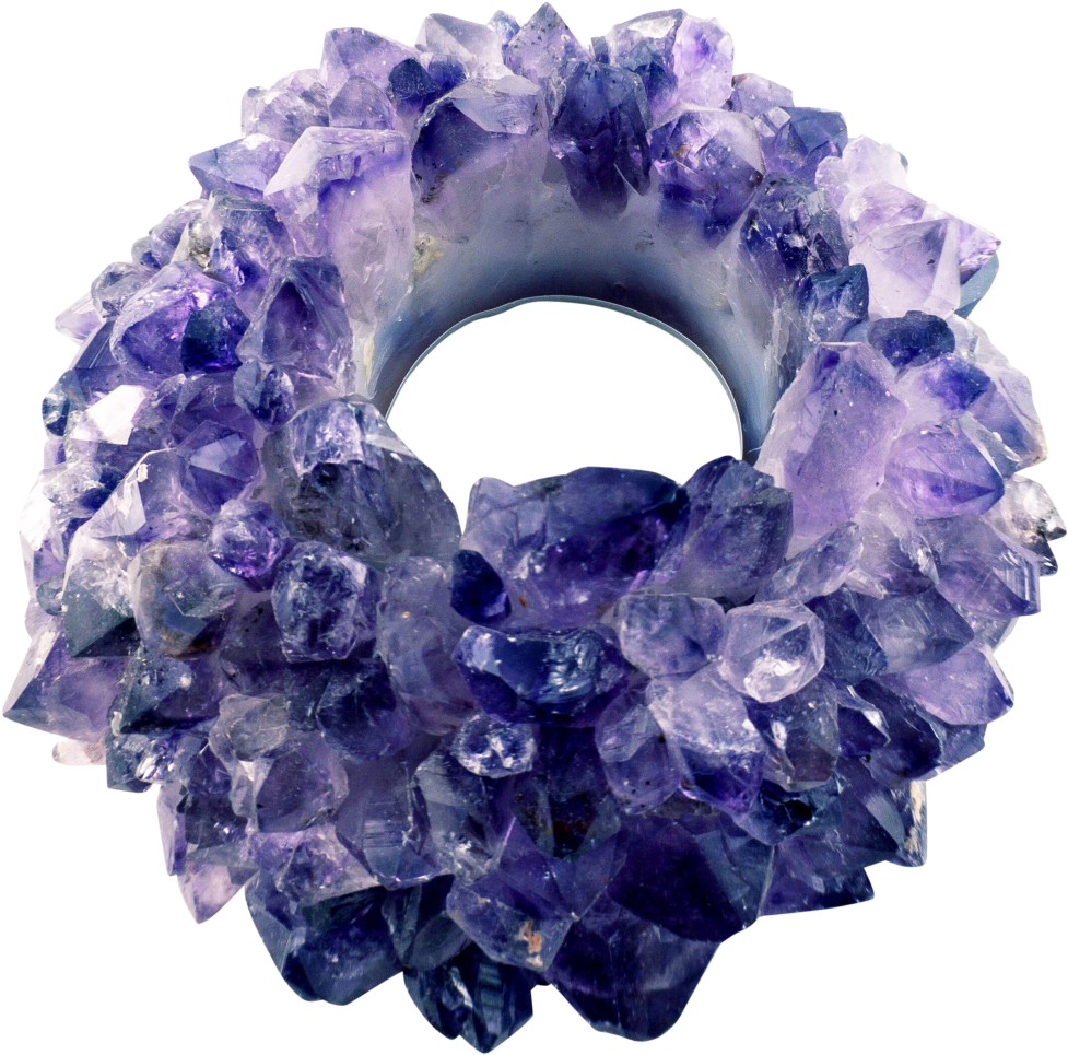 Amethyst Candle Holder Mosaic Jewelry - Amethyst (1084x1070), Png Download