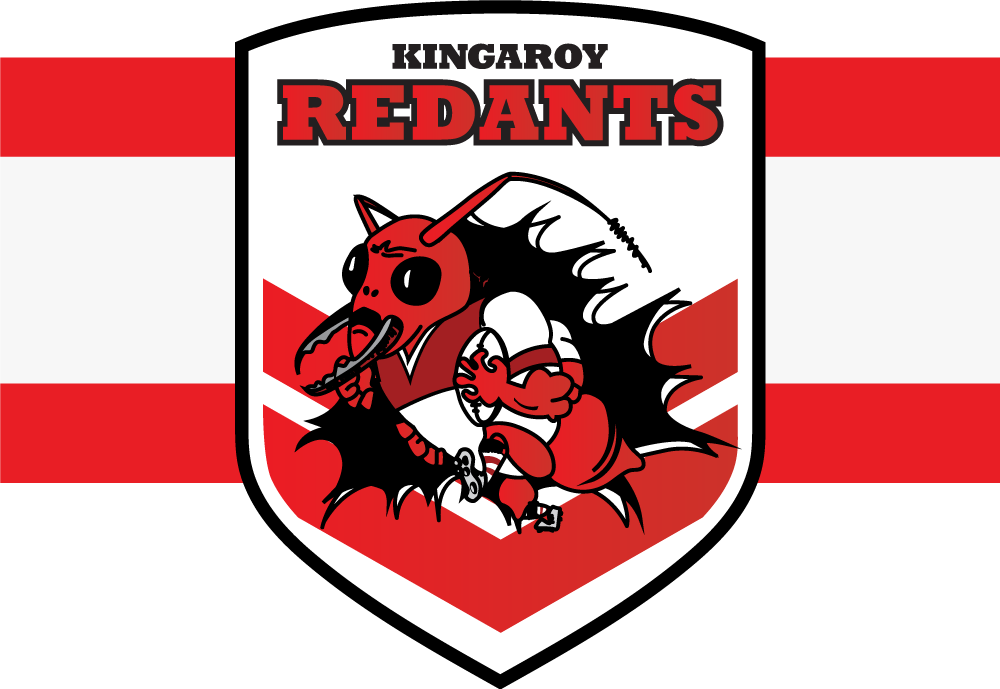 Kingaroy Red Ants Logo Banner - Red Ant Logo Football (1000x689), Png Download