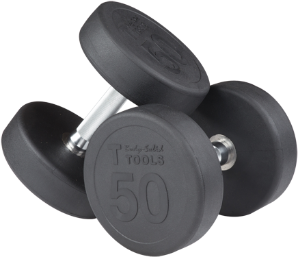 Body-solid Rubber Round Dumbbell Set - Body Solid Round Rubber Dumbbell Set (600x600), Png Download
