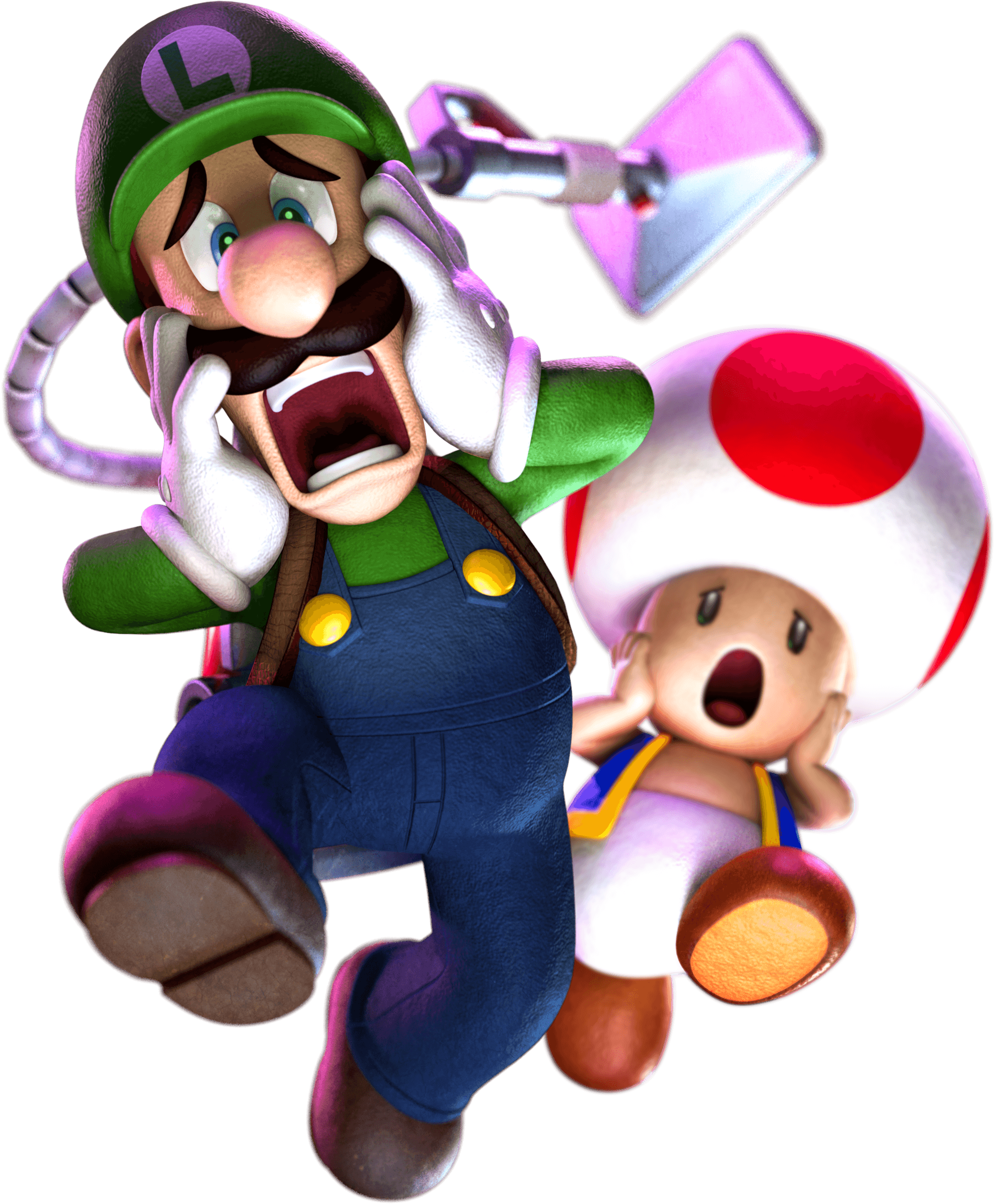 Luigi Ghostbuster And Toad Scared - Luigi's Mansion 2 Toad (2167x2622), Png Download