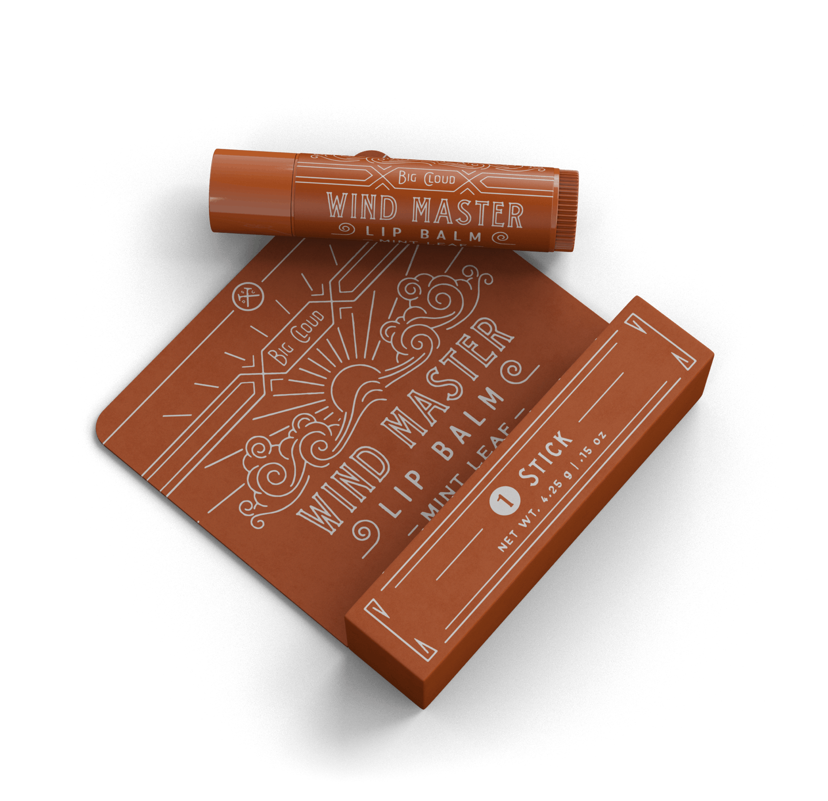 Big Cloud Wind Master Mint Leaf Lip Balm - Chocolate Bar (1700x1700), Png Download