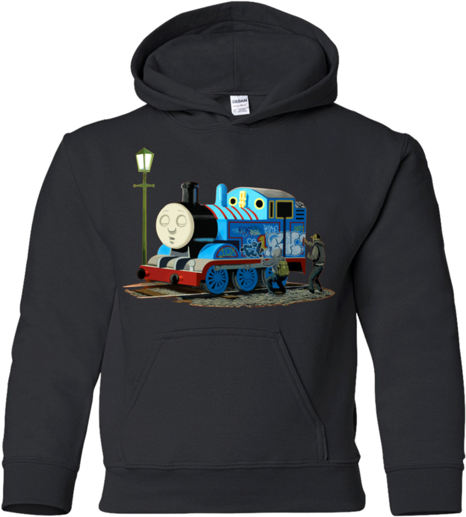 Banksy Thomas The Tank Engine Youth Hoodie Sweatshirts - Liberty Guns Beer And Trump (1024x1024), Png Download