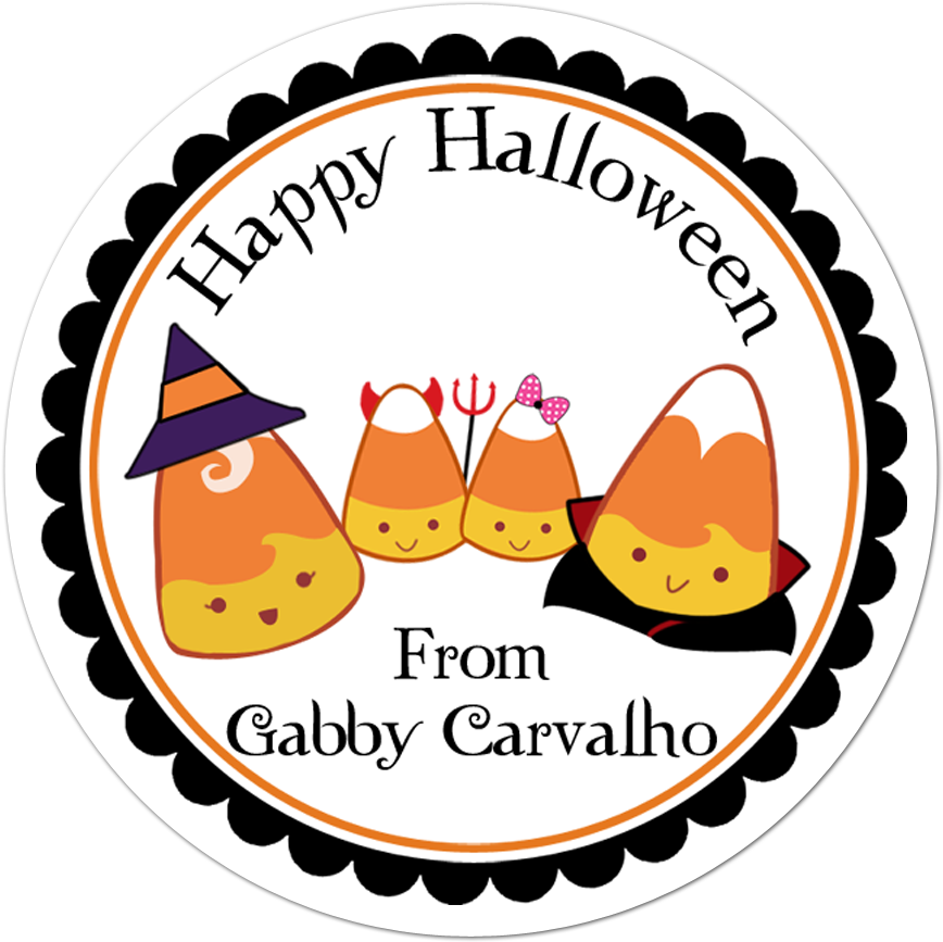 Candy Corn Family Personalized Sticker - Valentines Day Stickers (1000x1000), Png Download