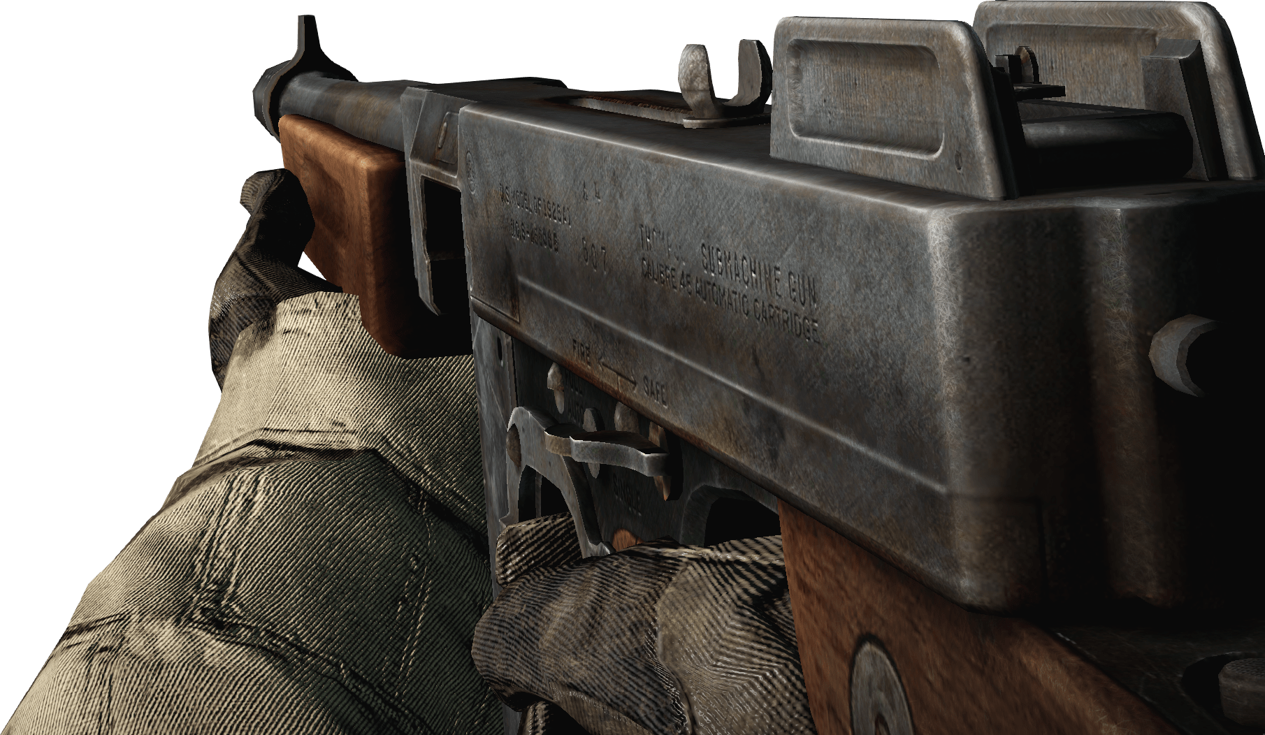 Bfbc2 Thompson Render Battlefield Wiki - Battlefield 1 Gun Render Png (1810x1052), Png Download