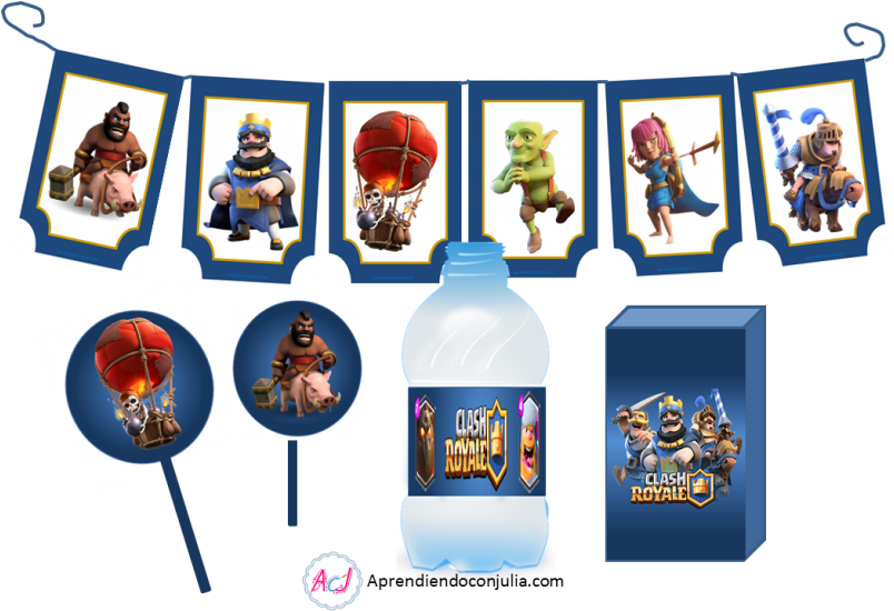 Kit Imprimible Para Fiesta De Clash Royale - Banner (1024x644), Png Download
