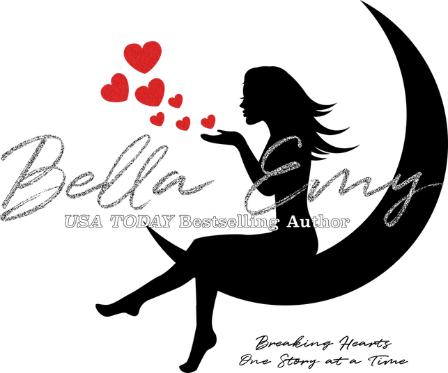 Bella Emy Is A Usa Today Bestselling Author - Woman Blowing Hearts Silhouette (643x536), Png Download