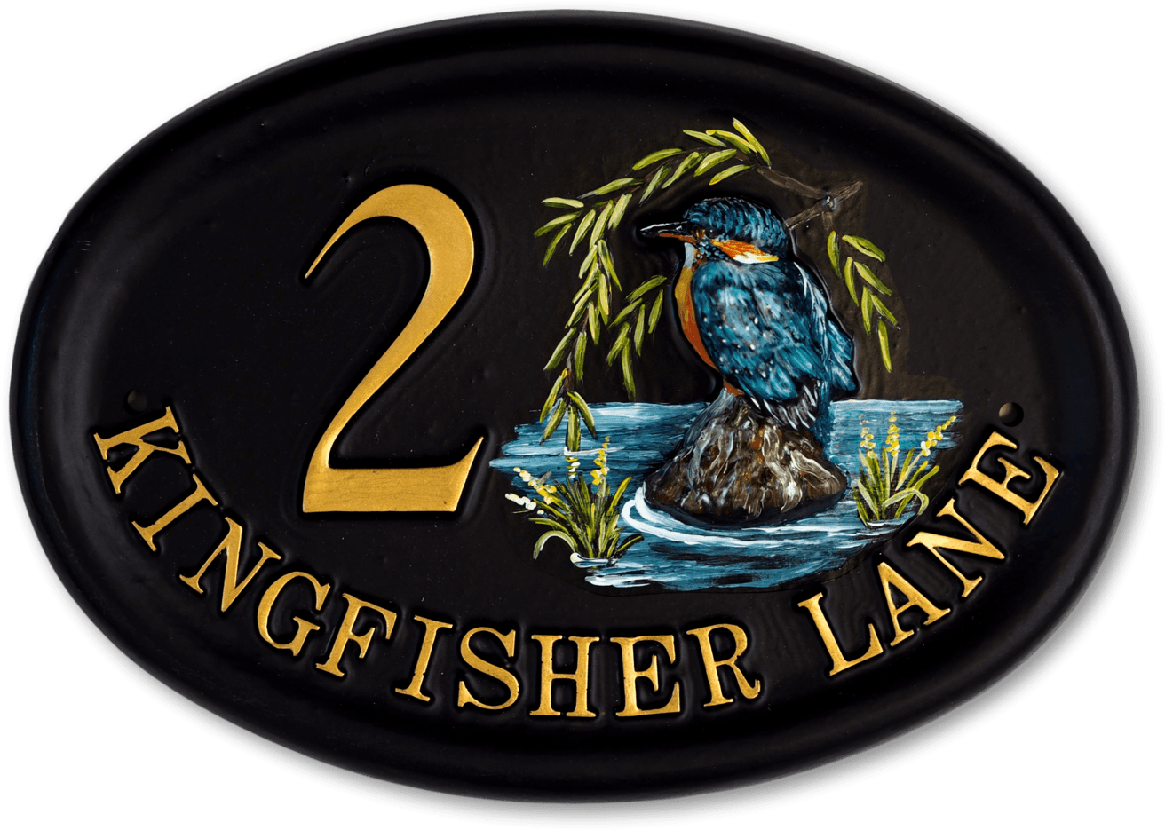 Kingfisher Split Design House Sign - Facepalm (1400x984), Png Download