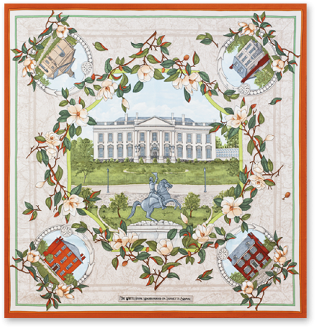 White House Neighborhood Scarf - Illustration (700x700), Png Download