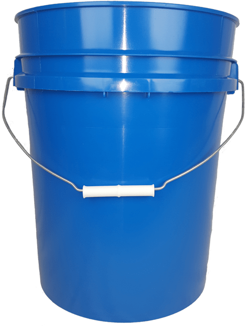 25 Gallon Plastic Bucket Chevron Blue - Bucket (500x653), Png Download