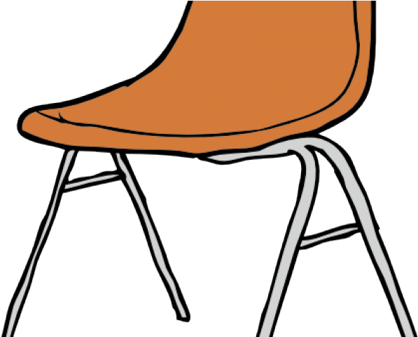 Chair Clipart Seating - Orange Chair Clipart Png (640x480), Png Download