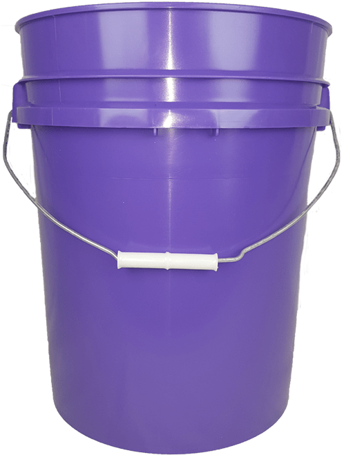 25 Gallon Plastic Bucket Purple - Bucket (500x679), Png Download