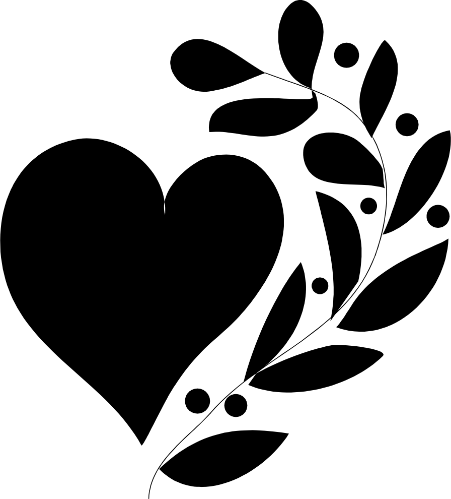 Wedding Program Clipart Graphic Design 119 - Trauersymbole Herz (896x990), Png Download