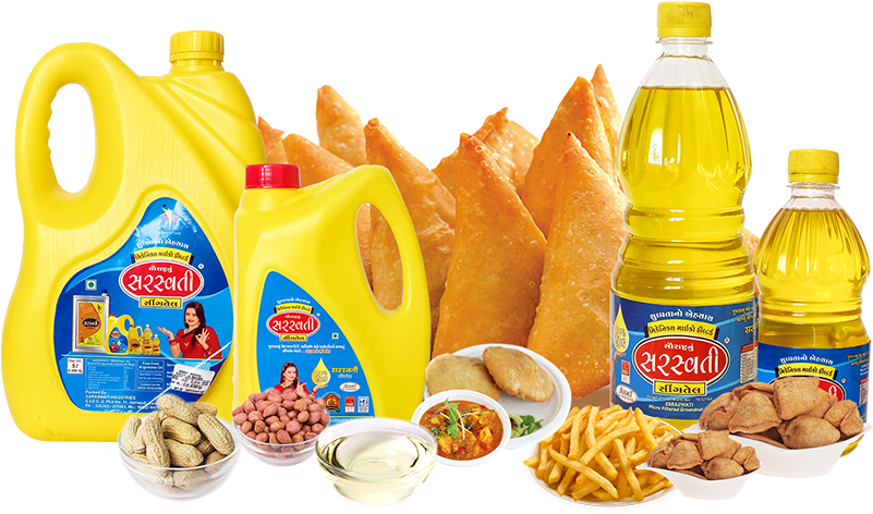 Groundnut Oil Vs Sunflower Oil, Saraswati Groundnut - Convenience Food (1080x517), Png Download