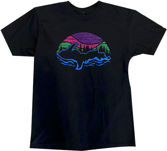 Northern Lights" Black T-shirt - Humpback Whale (600x600), Png Download