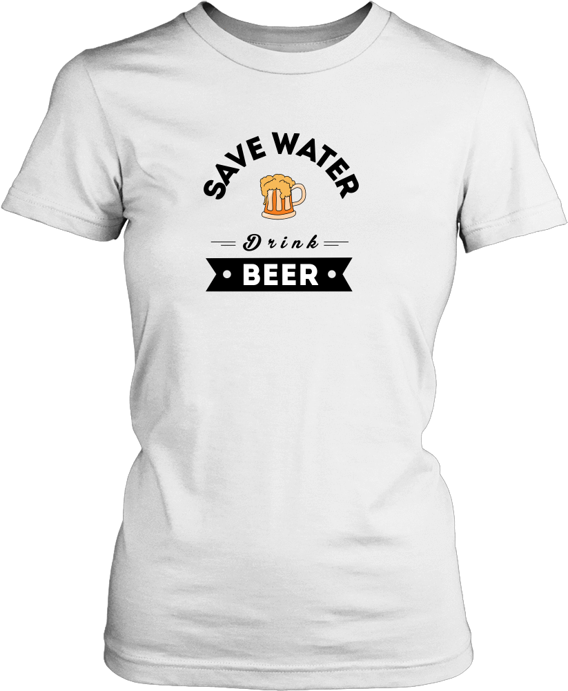 Save Water Drink Beer Shirt - Shirt (1000x1000), Png Download