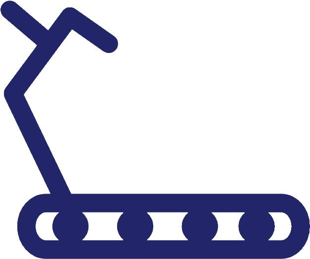 Treadmill-icon (626x554), Png Download