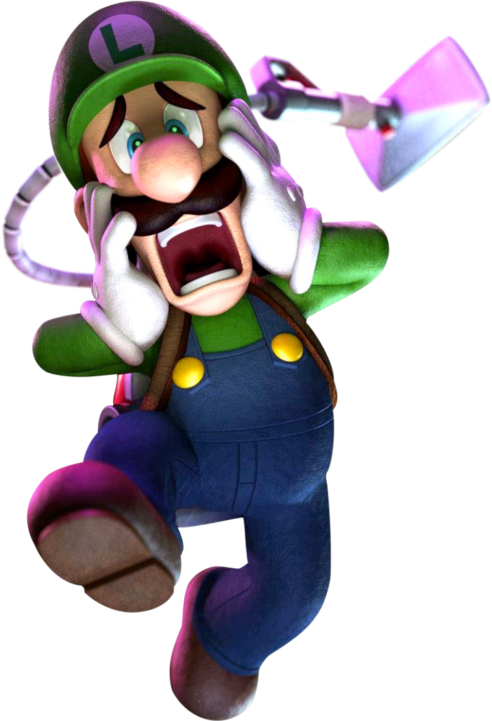 Luigi Clipart Scared - Luigi's Mansion: Dark Moon (739x1080), Png Download