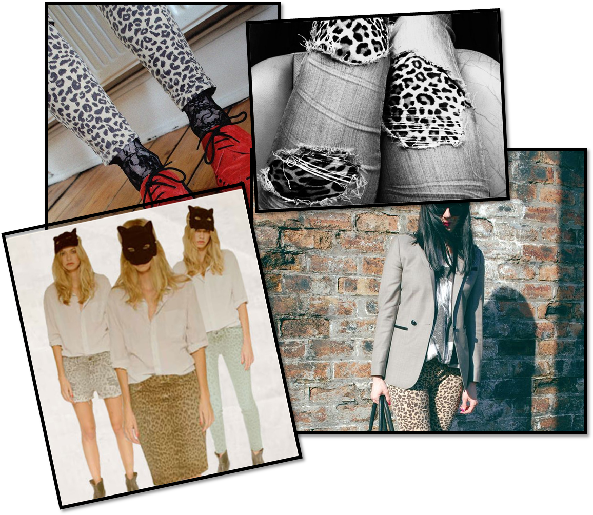 Leopard Print Denim (1161x1010), Png Download