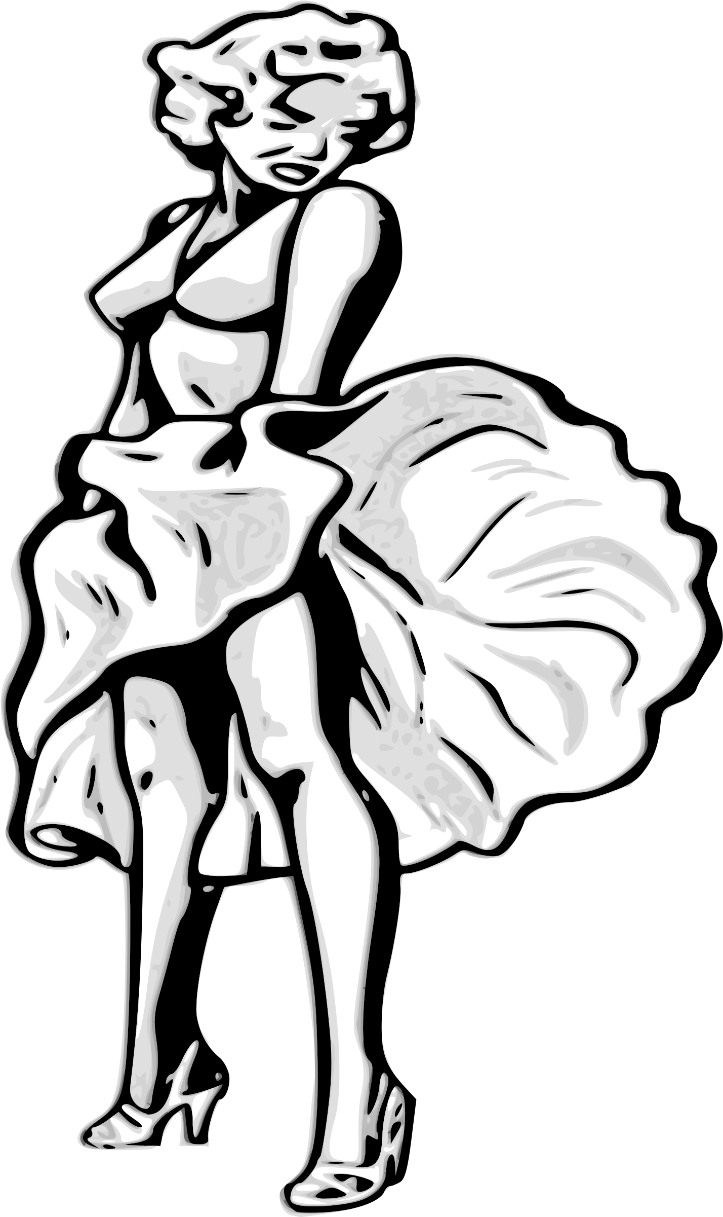 This Free Icons Png Design Of Classic Marylin Monroe (1455x2400), Png Download