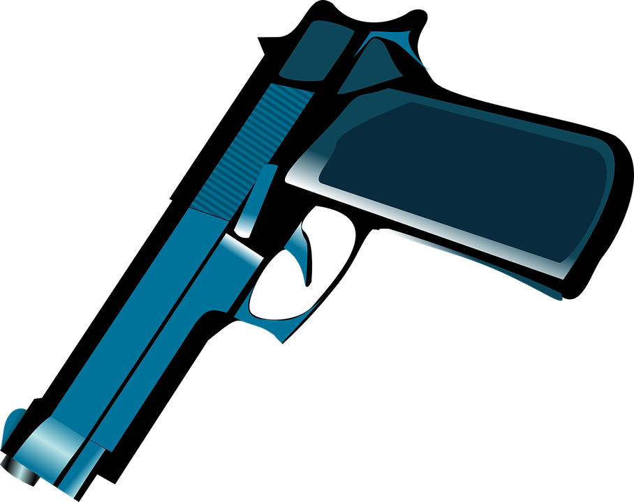 Clip Art Black And White Download Blue Free On Dumielauxepices - Pistola Azul (908x720), Png Download