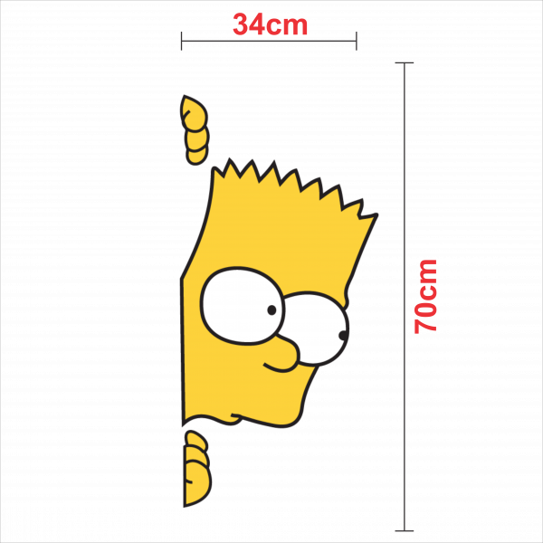 Adesivo Bart Simpson - Bart Simpson (600x600), Png Download