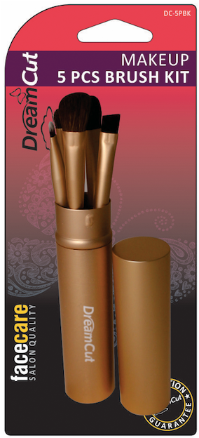 5 Piece Deluxe Makeup Brush Set - Makeup Brushes (592x700), Png Download