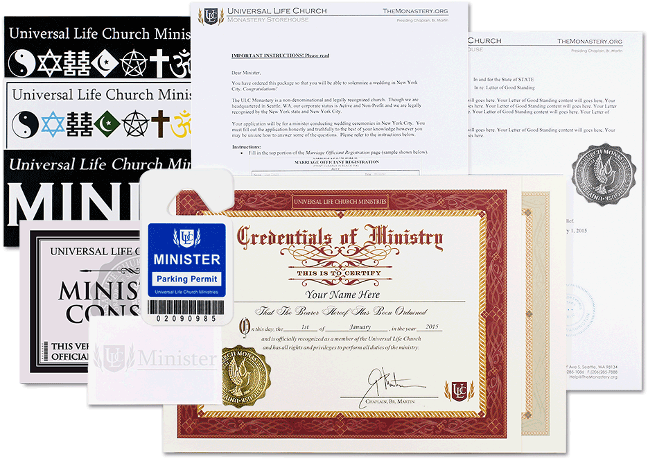 New York City Wedding Set - Universal Life Church (1000x750), Png Download