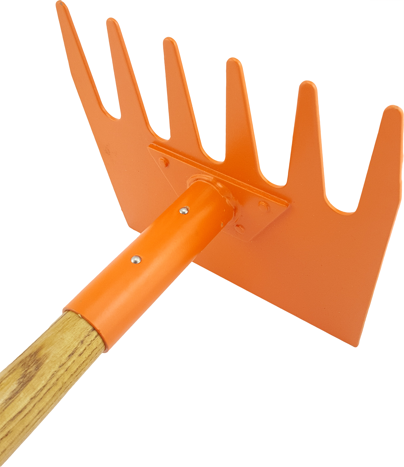 Fire Rake - Wooden Handle - Wood (1383x1600), Png Download