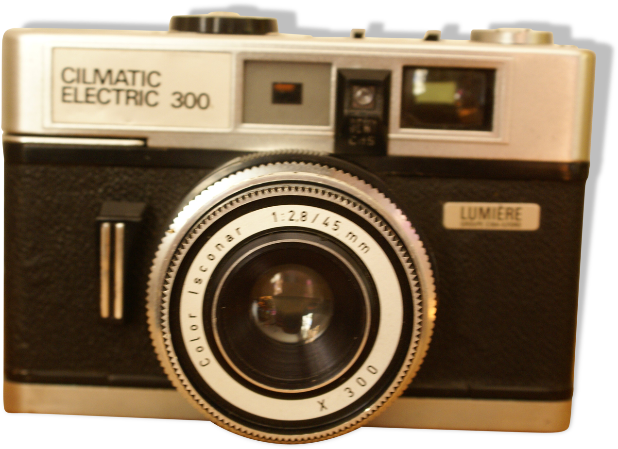 Vintage Camera Light Cilmatic Electric 300 With Leather - Film Camera (1457x1457), Png Download