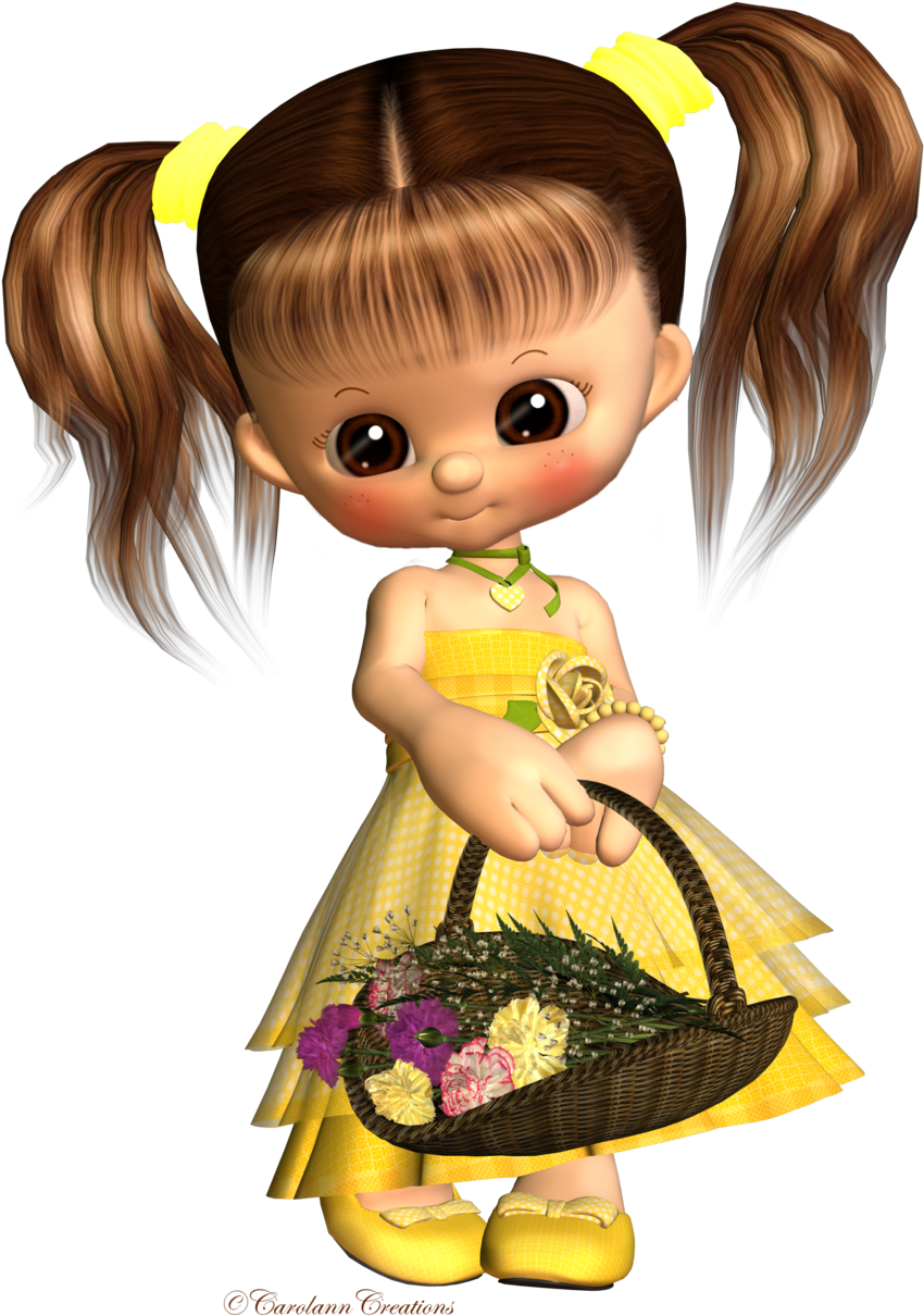 Girl With Flower Png (900x1319), Png Download