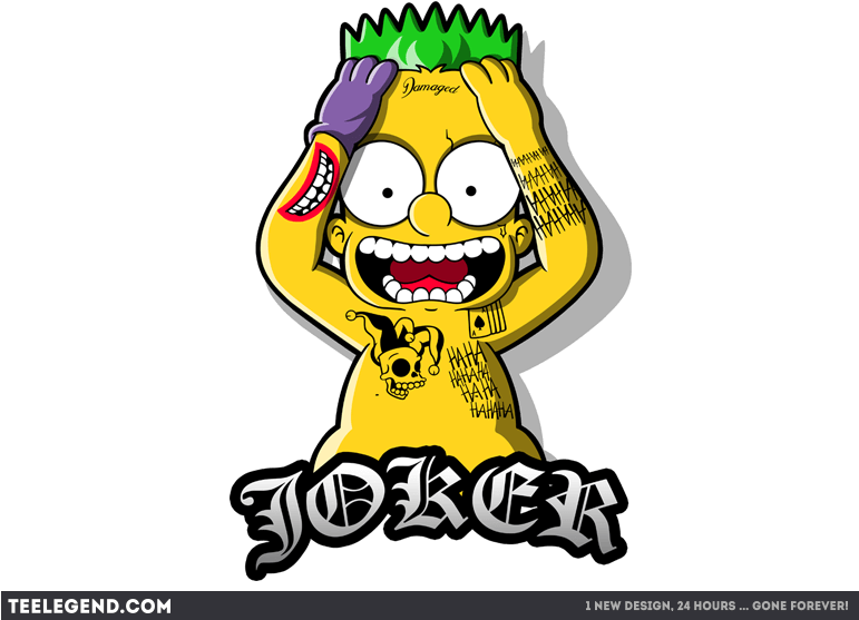 Suicide Bart - Bart Joker (770x570), Png Download
