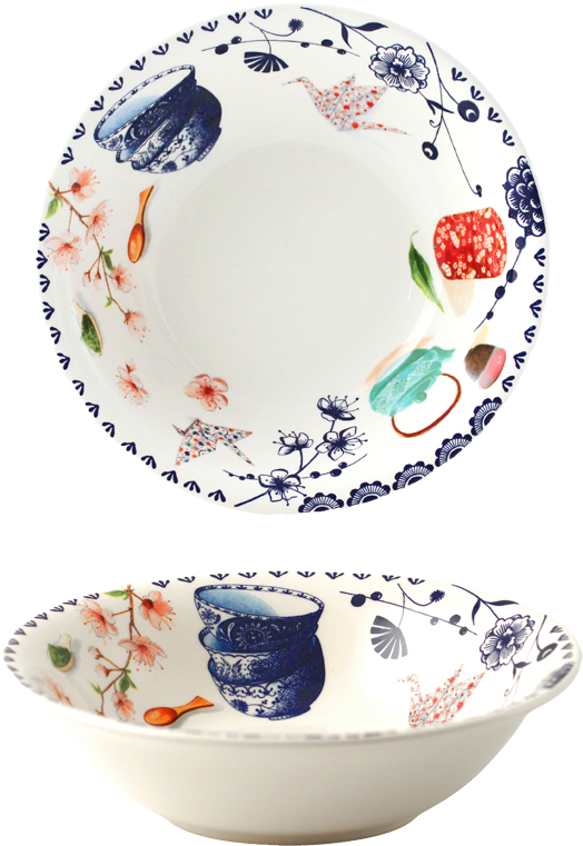 4 Cereal Bowls - Porcelain (869x869), Png Download