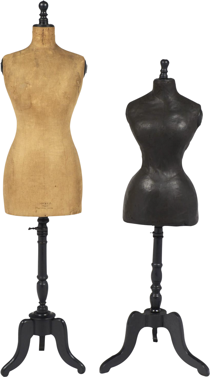 Antique French Set Of On Decaso Com - Dress Form Silhouette (904x1627), Png Download
